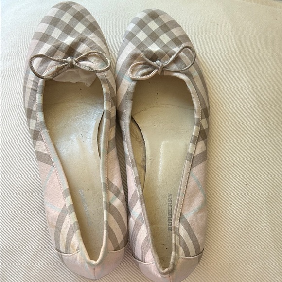Burberry plaid ballet Flats in pale pink with grey beige colour - Picture 11 of 16